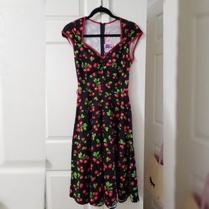Pinup girl clothing dress cherry size small